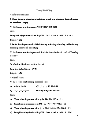 Một số bài toán nâng cao Lớp 4